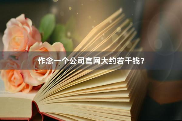 作念一个公司官网大约若干钱？